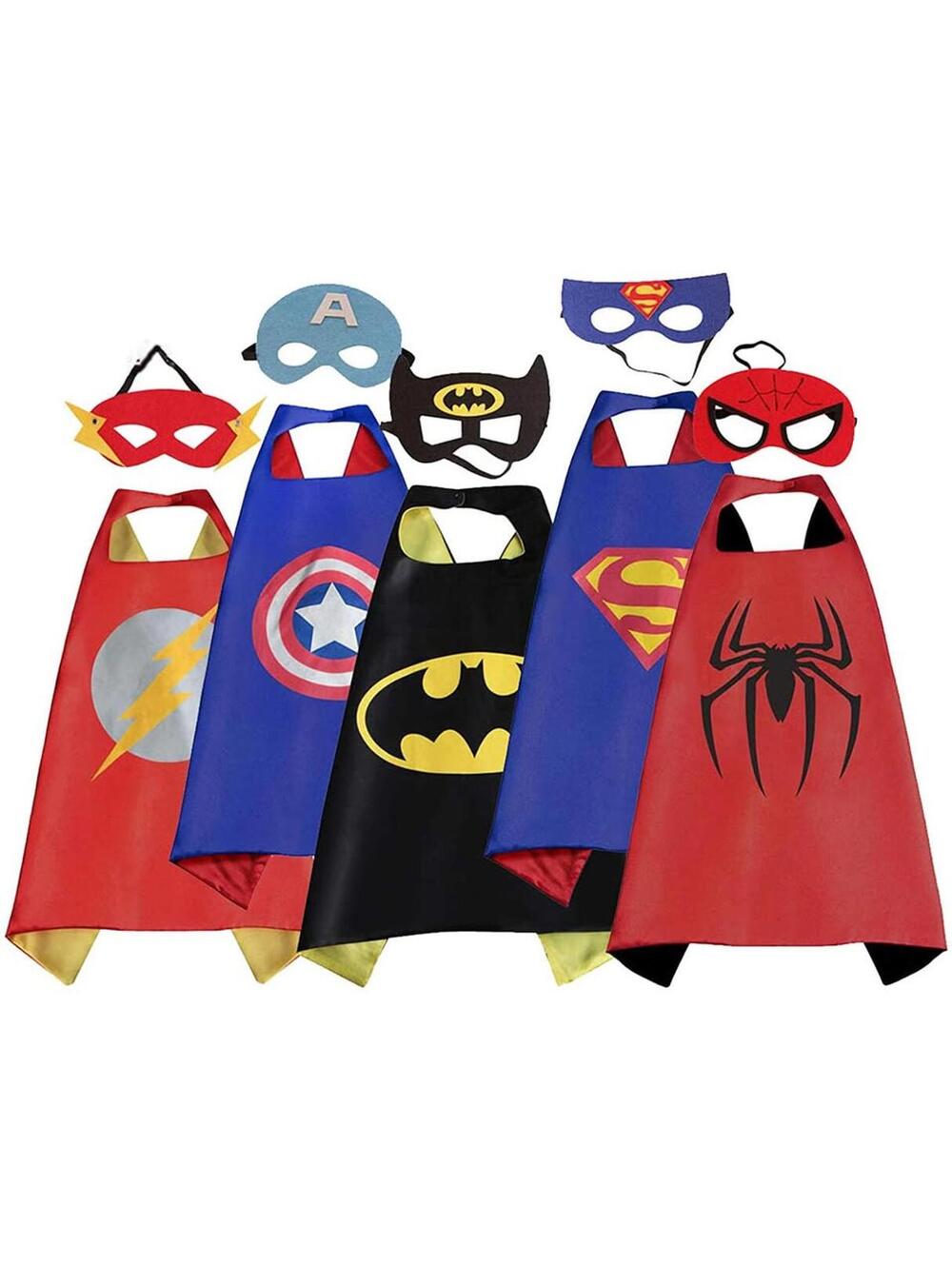 RioRand Dress up Costumes Satin Flash,Cptn America,Batman,Superman,Spiderman